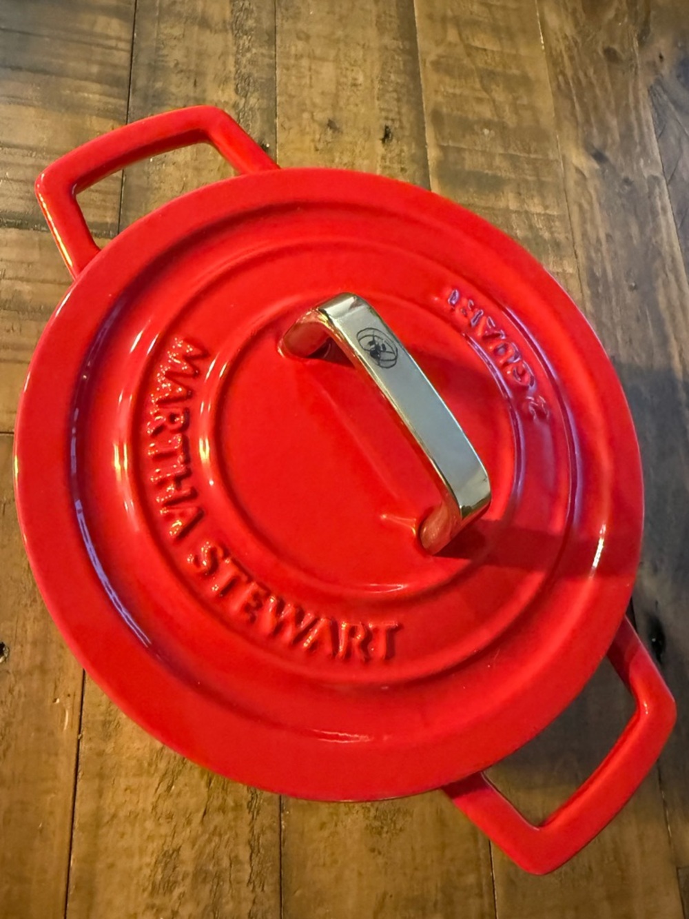 Martha Stewart Collector Enameled Cast Iron 2-Qt. Round Dutch Oven , Cranberry